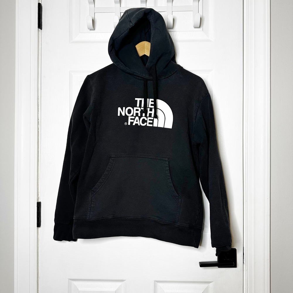 The North Face Black Half Dome Hoodie Mens Small S Pullover Hooded Sweatshirt - Picture 1 of 4